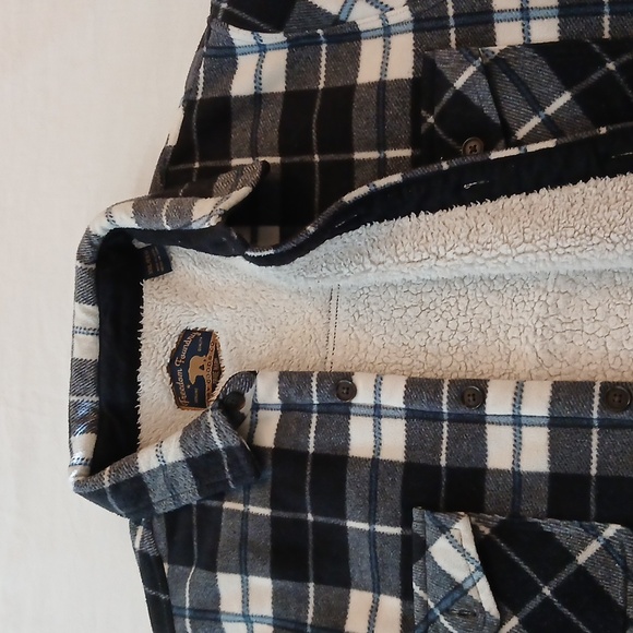 Plaid Lined Button-Up Shirt Jacket - Picture 5 of 7